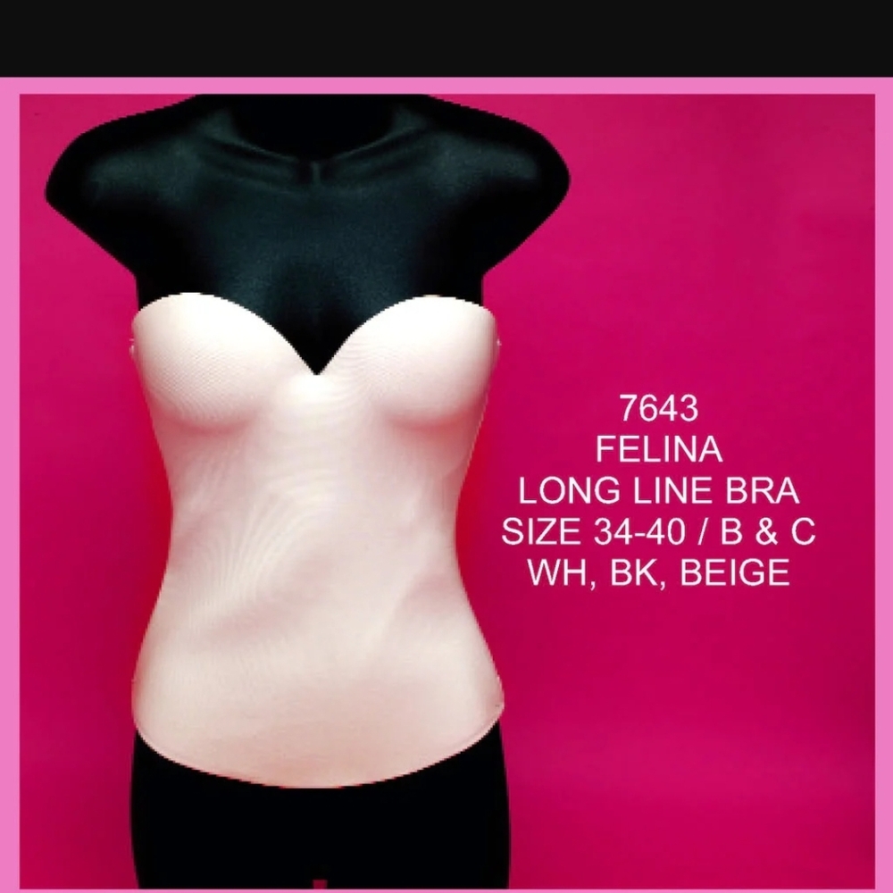 Felina Long Line Bra in White